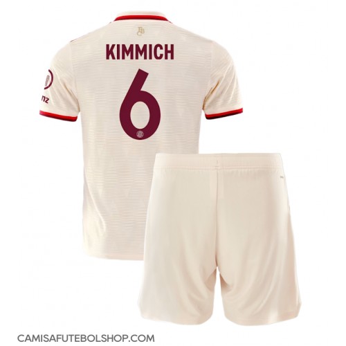 Camisa de time de futebol Bayern Munich Joshua Kimmich #6 Replicas 3º Equipamento Infantil 2024-25 Manga Curta (+ Calças curtas)